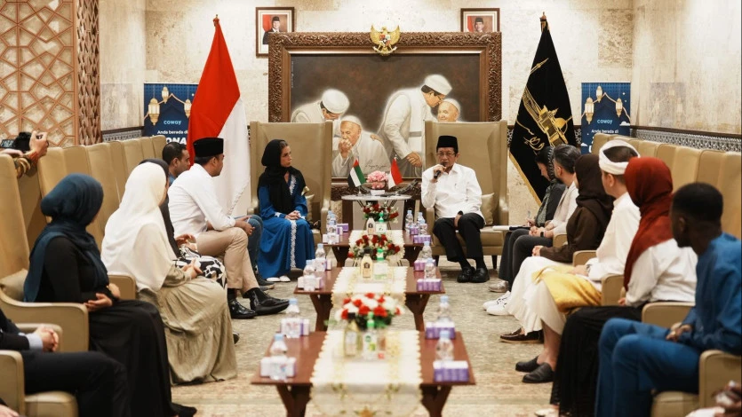 Menag Nasaruddin Umar  Menerima Delegasi Zayed Award for Human Fraternity di Masjid Istiqlal